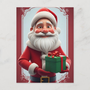 Postal 🎄 Momento Festivo de Regalo de Santa ❄️ Navidad d