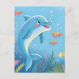 Postal Momentos alegres de delfines