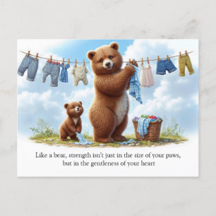 Postal Momentos especiales para el oso amor de una madre