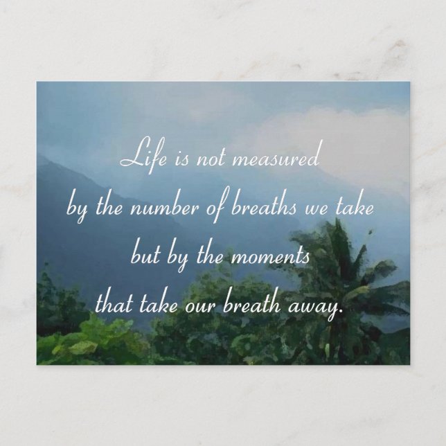 Postal Momentos que nos quitan la respiración (Anverso)