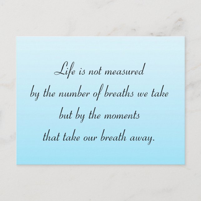 Postal Momentos que nos quitan la respiración (Anverso)