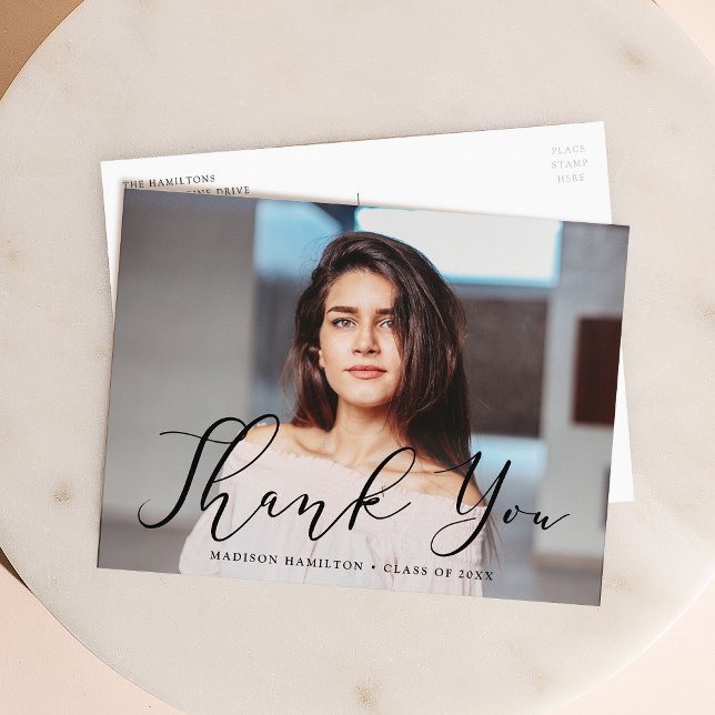 Postal Momentosa escritura negra Foto Agradecimiento de g (Subido por el creador)