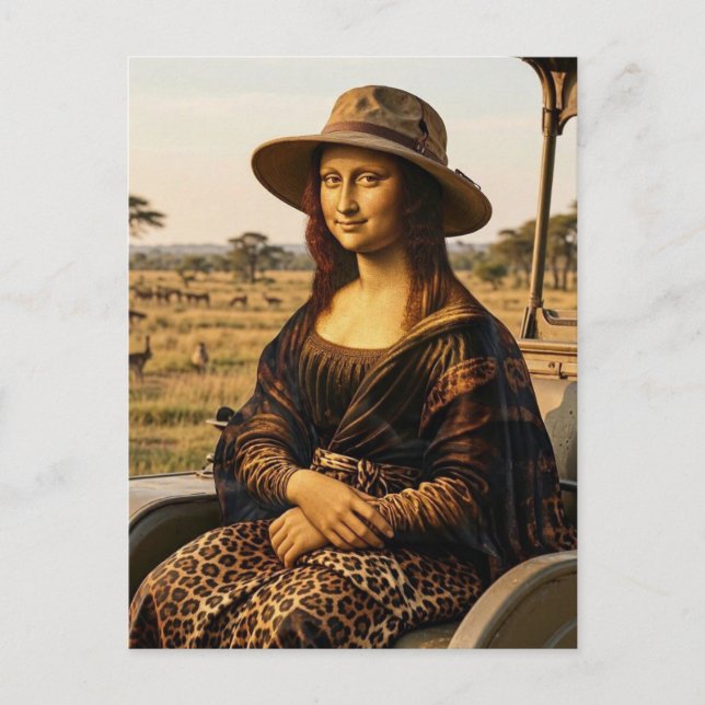 Postal Mona en Safari (Anverso)