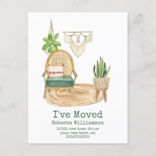 Postal Mona he cambiado boho acuarela decoración del hoga