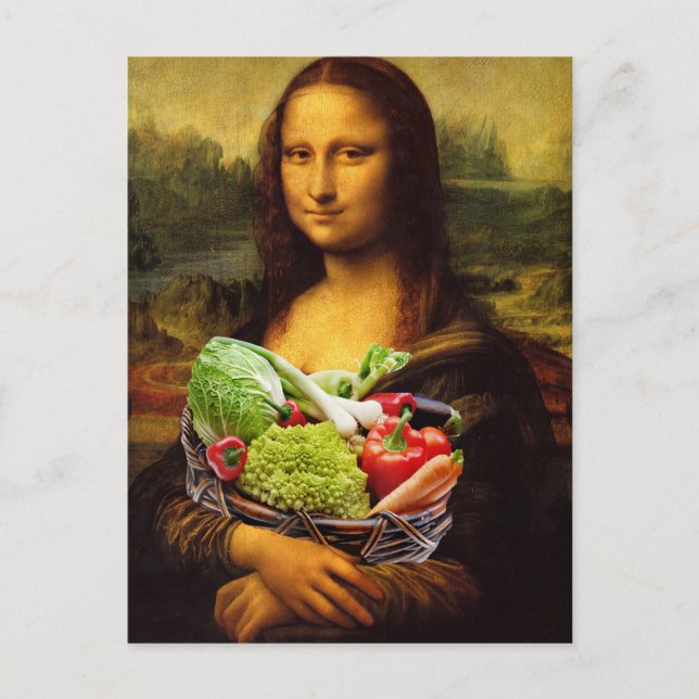 Postal Mona Lisa ama a las verduras (Anverso)