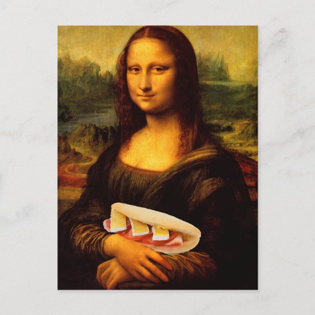 Postal Mona Lisa ama a Paninis (Anverso)