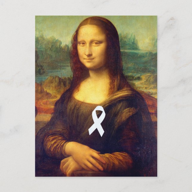 Postal Mona Lisa Con Cinta Blanca (Anverso)