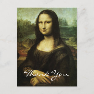 Postal Mona Lisa de Leonardo da Vinci Gracias