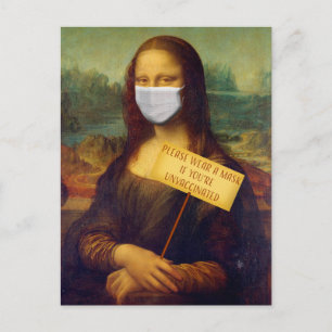 Postal Mona Lisa Dice Por Favor Use Mascarilla