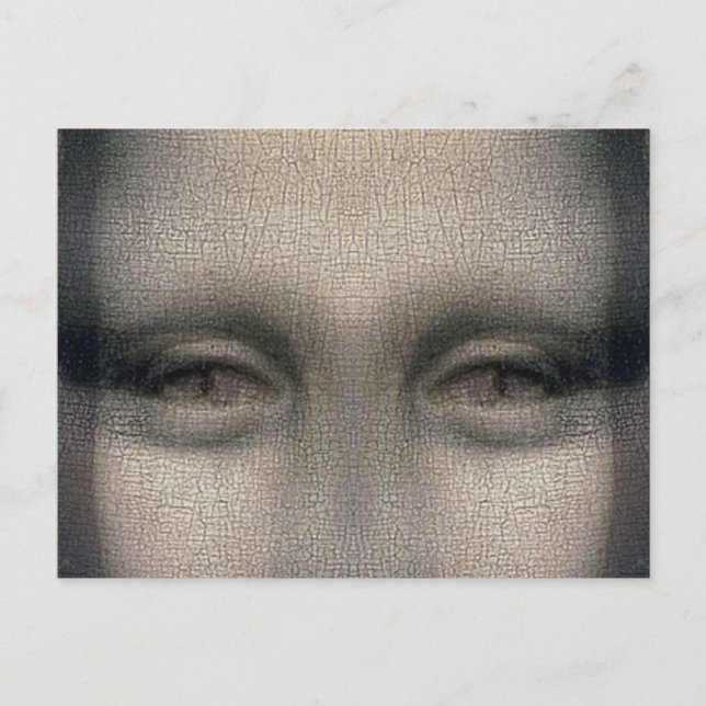 Postal Mona Lisa Dracula Eyes (Anverso)