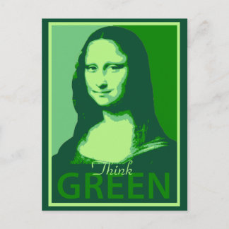 Postal Mona Lisa es Verde