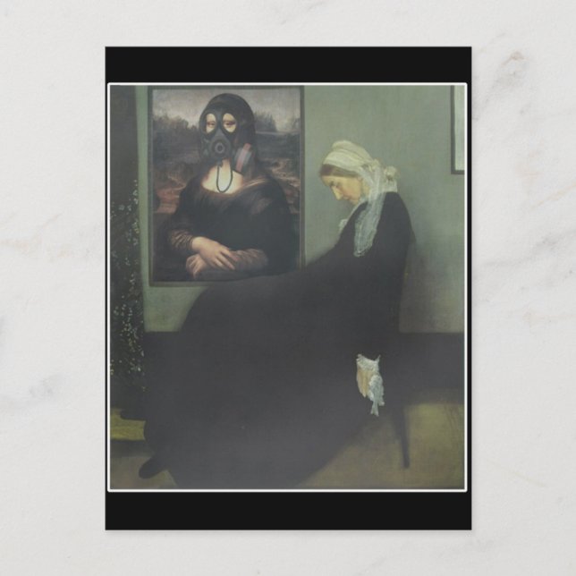 Postal Mona Lisa Gassed Whistler's Mother (Anverso)