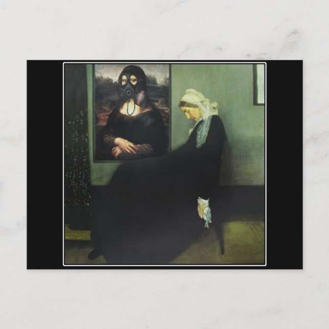 Postal Mona Lisa Gassed Whistler's Mother (Anverso)