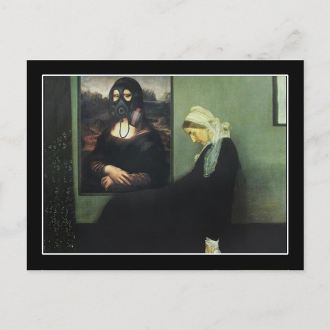 Postal Mona Lisa Gassed Whistler's Mother (Anverso)