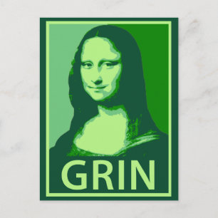 Postal Mona Lisa Grin
