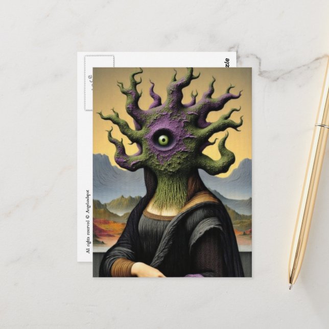 Postal Mona Lisa Horror (Anverso/Reverso In Situ)