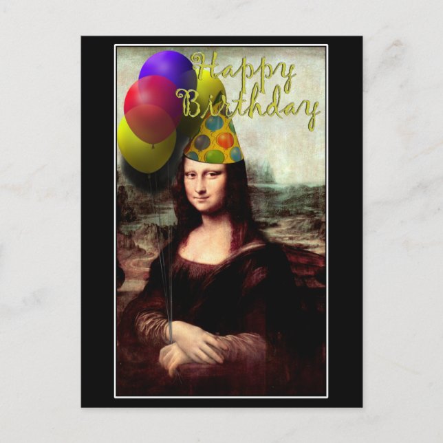 Postal Mona Lisa - La Chica del Cumpleaños (Anverso)