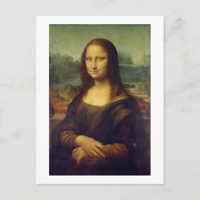 Postal Mona Lisa, Leonardo da Vinci (Anverso)