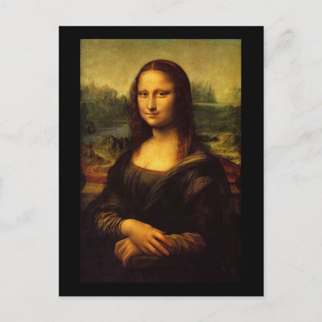 Postal Mona Lisa Leonardo da Vinci (Anverso)