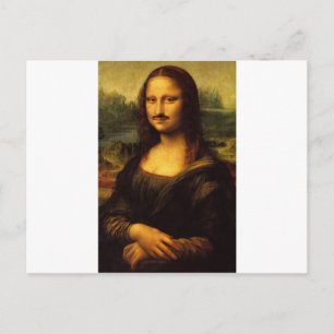 Postal mona lisa mustache