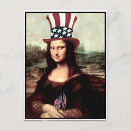 Postal Mona Lisa Patriótica - Preparada para el Día de la