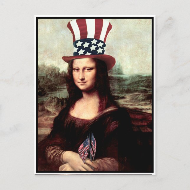 Postal Mona Lisa Patriótica - Preparada para el Día de la (Anverso)