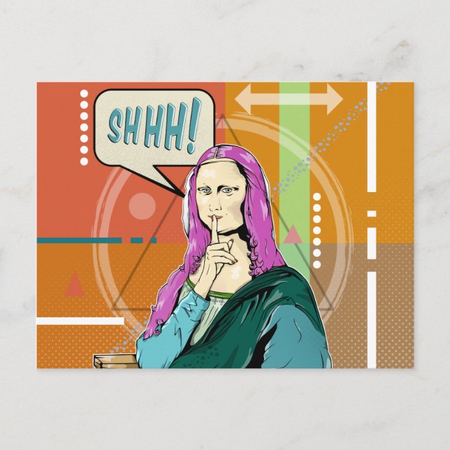 Postal Mona Lisa Popart (Anverso)