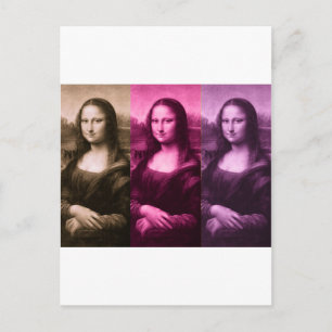 Postal Mona Lisa Purple Pink Chocolate