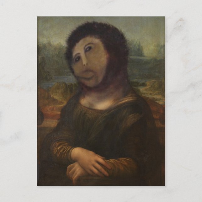 Postal Mona Lisa restaurada (Anverso)