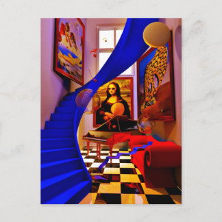 Postal Mona lisa room