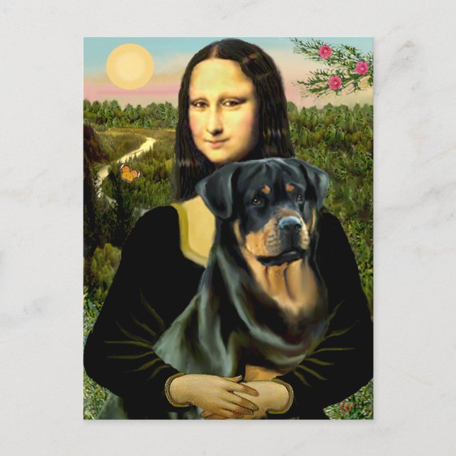 Postal Mona Lisa - Rottweiler (#3) (Anverso)