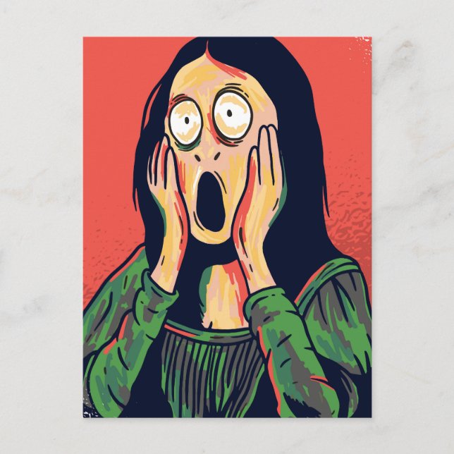 Postal Mona Lisa Scream (Anverso)