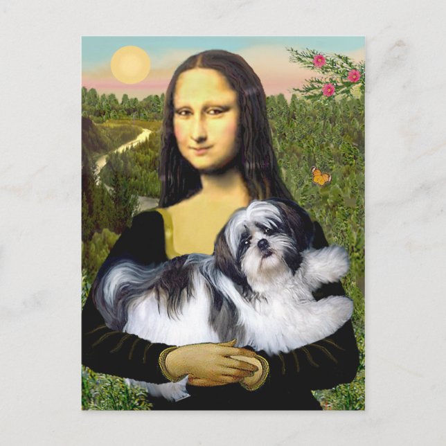 Postal Mona Lisa - Shih Tzu (A-vd) (Anverso)