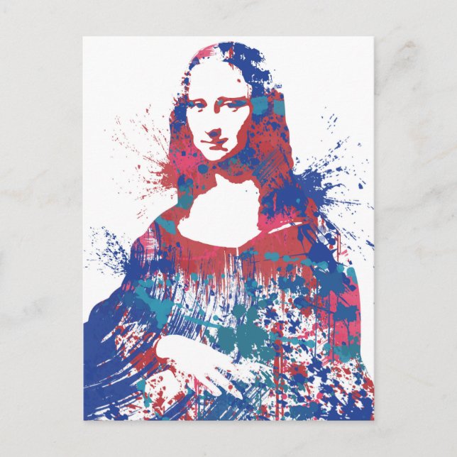 Postal Mona Lisa splach (Anverso)
