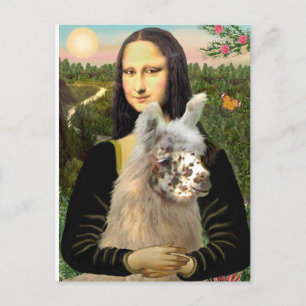 Postal Mona Lisa & Su Llama