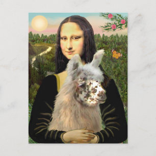 Postal Mona Lisa & Su Llama