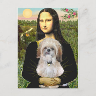 Postal Mona Lisa - Un Shih Tzu (H)