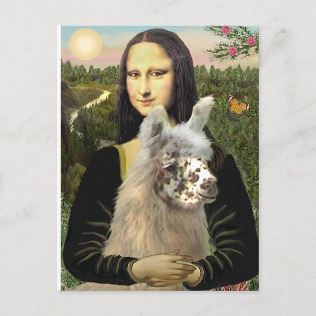 Postal Mona Lisa y su llamada (Anverso)