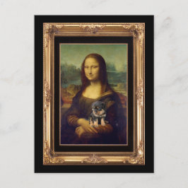 Postal Mona Lisa y su rotuiler