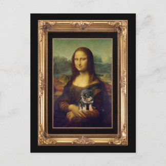 Postal Mona Lisa y su rotuiler