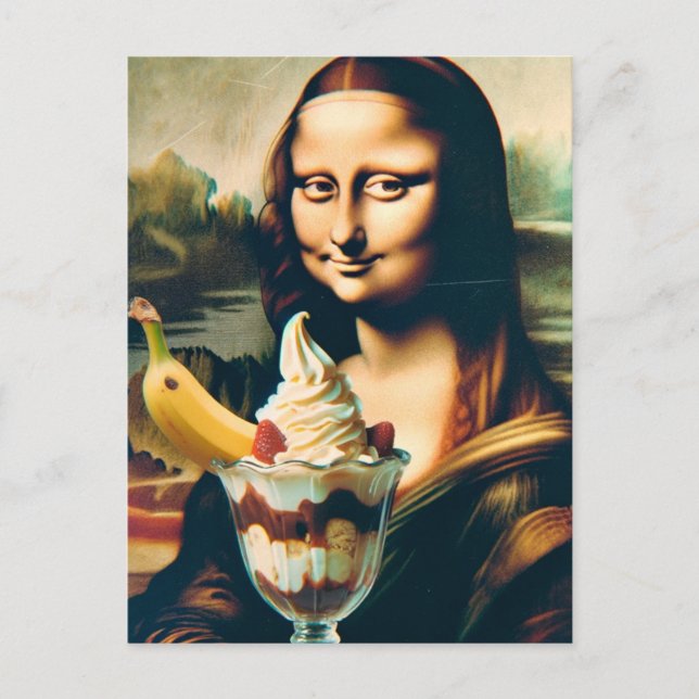 Postal Mona Smile Ice Cream Sundae (Anverso)
