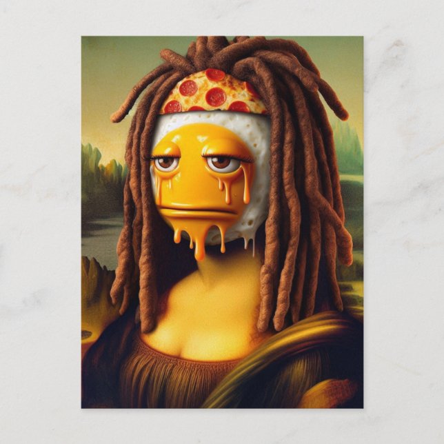 Postal Mona Triste Por Los Precios De Los Huevos (Anverso)