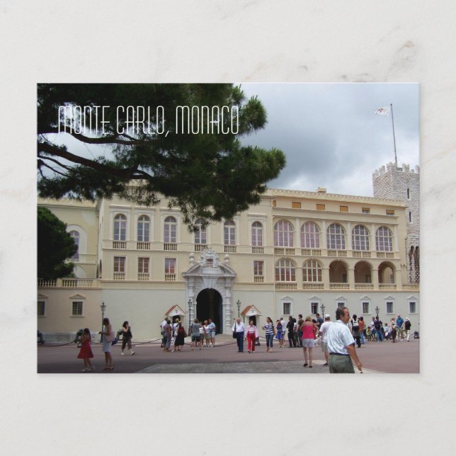 Postal Mónaco en el famoso palacio de Montecarlo (Anverso)