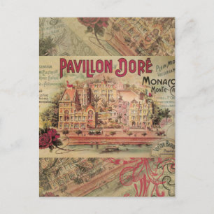 Postal Monaco Fancy Vintage Riviera Francesa