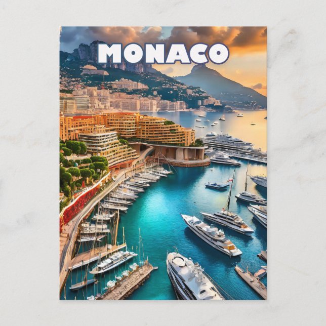Postal Monaco, joyau scintillant sur la Côte d'Azur (Anverso)