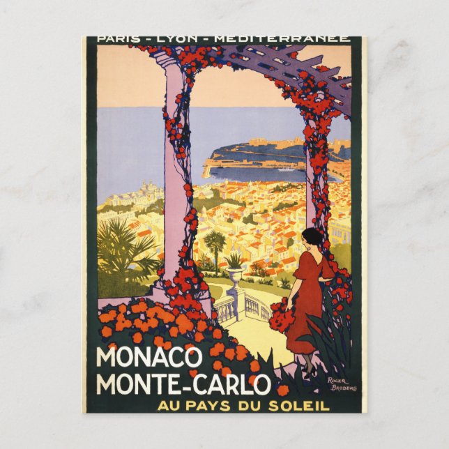 Postal Mónaco. Monte Carlo. Au pays du soleil (Anverso)
