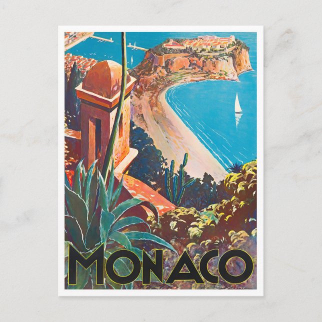 Postal Mónaco Monte Carlo Francia (Anverso)