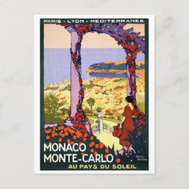 Postal Mónaco. Restauración del Poster de Viajes de Monte