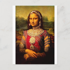 Postal Monalisa real indio