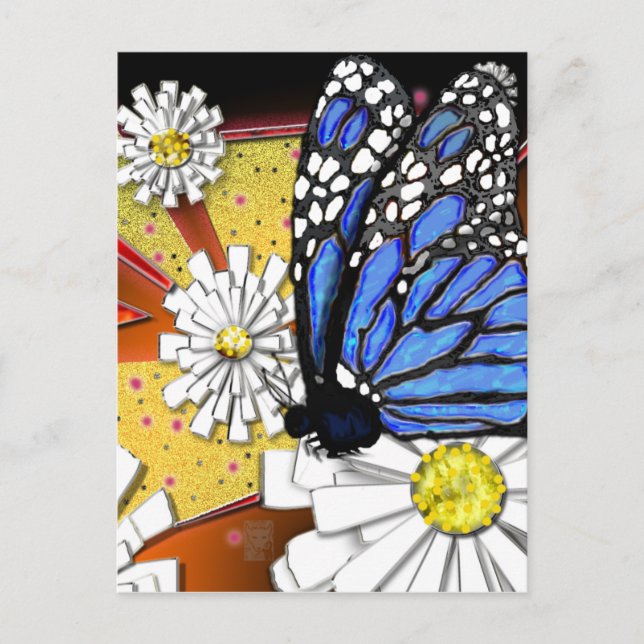 Postal monarca azul (Anverso)